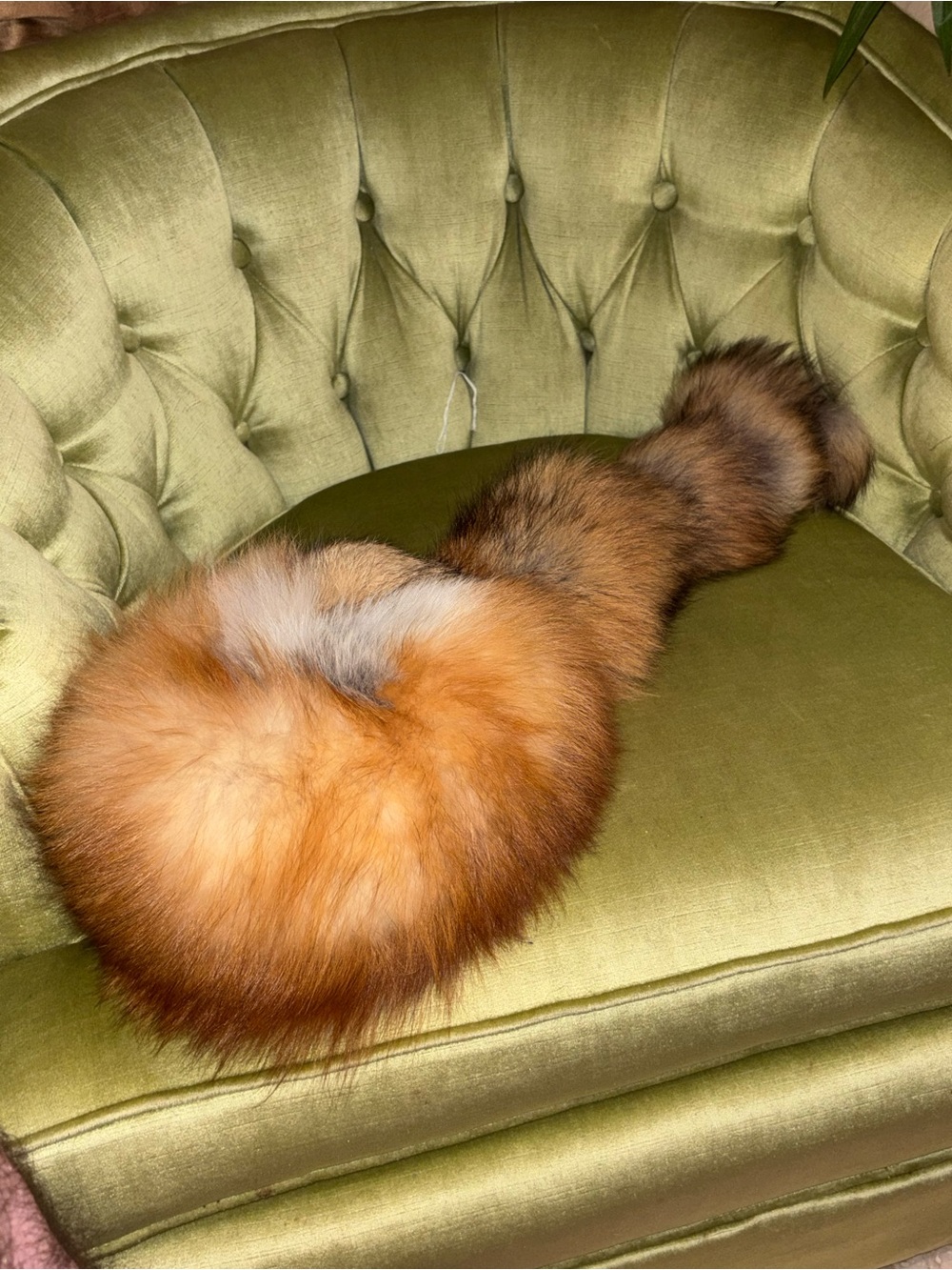 Women Fox Fur Trapper Hat Winter Natural Fur Hat with Tail - Picture 9 of 11